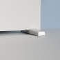 Klapp-Schiebetafel freistehend, Mittelfläche 200x100 cm, Stahl weiß, 